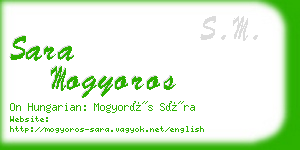 sara mogyoros business card